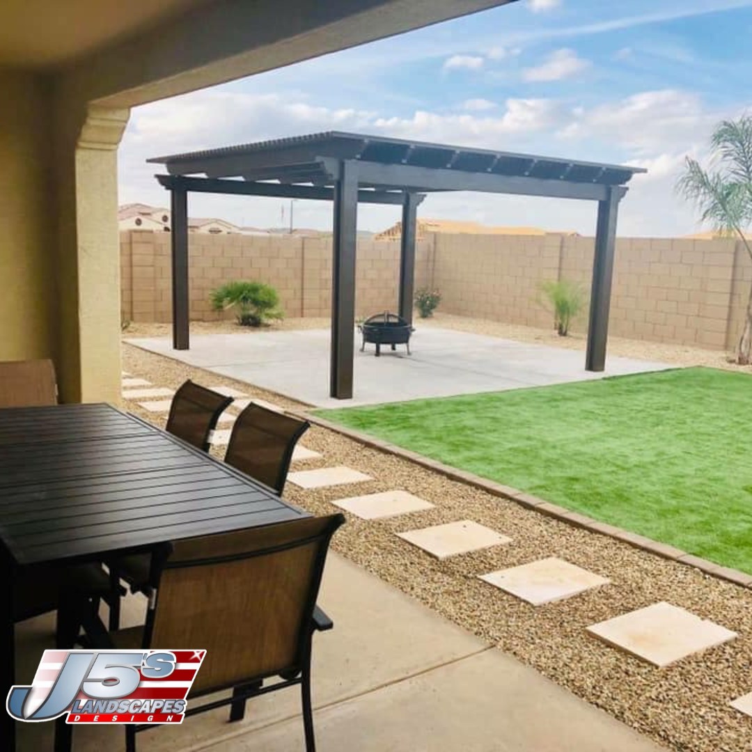 Concrete patio installation in Queen Creek AZ by J5's
