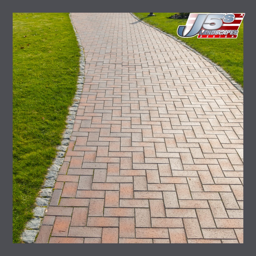 Paver walkway installation by J5's Landscape Design